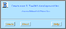 The B-Toolkit environment creation panel